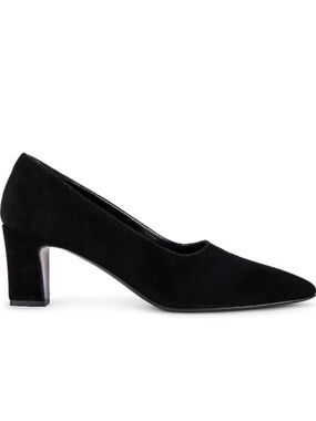 The Row Black Suede Marta Pump